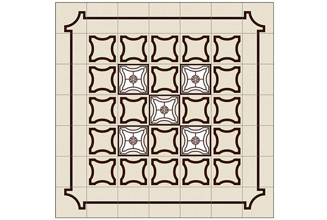 新中式木香系列搭配图 450×450mm-全屋整装客厅吊顶抗菌吊顶效果图